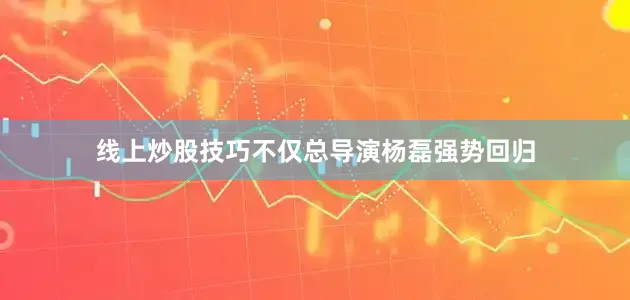 线上炒股技巧不仅总导演杨磊强势回归